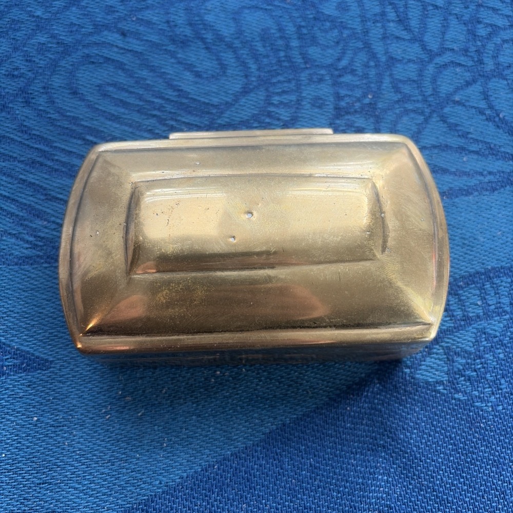 ANTIQUE BETEL NUT BOX BRASS 3 COMPARTMENT HINGED LIDS VINTAGE